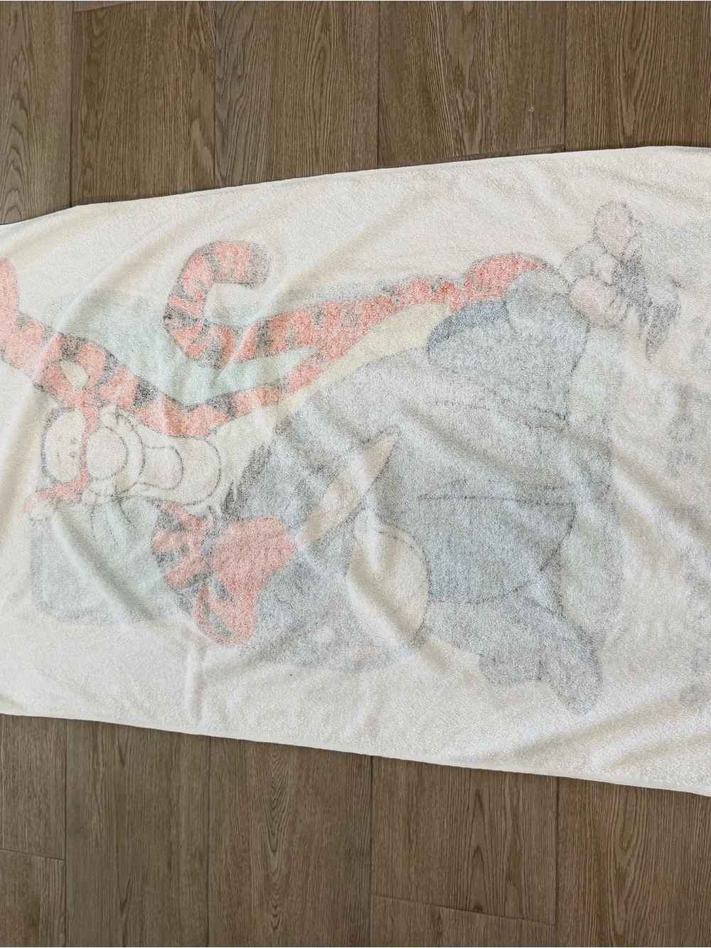 90s Vintage Disney Winnie The Pooh Beach Towel Eeyore And Tigger Deadstock